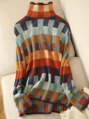 Pull en cachemire à col roulé pour femmes