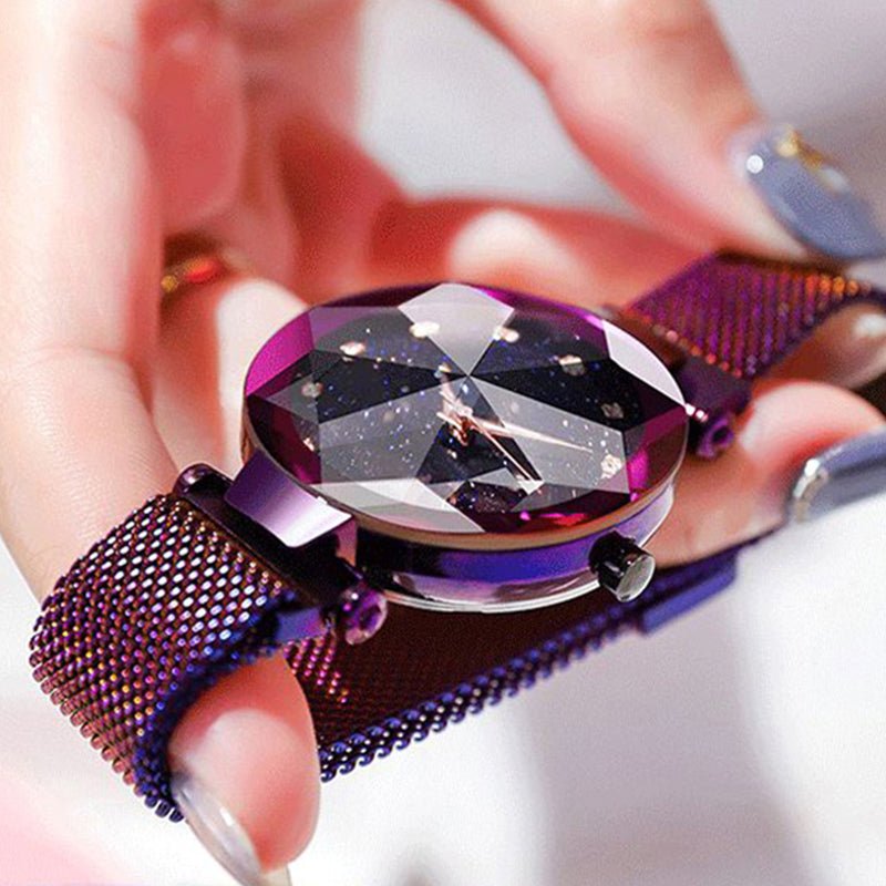 Montre Crystal Stars avec bracelet à fermeture magnétique