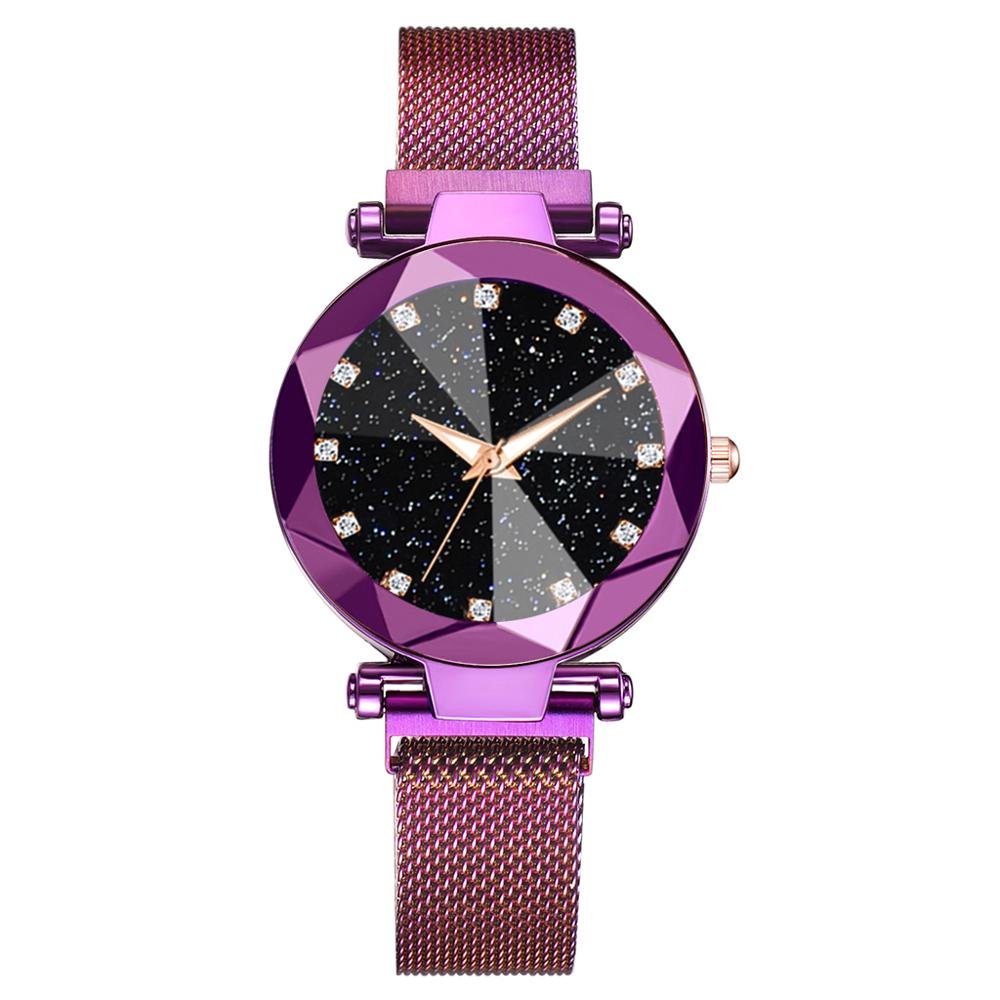 Montre Crystal Stars avec bracelet à fermeture magnétique