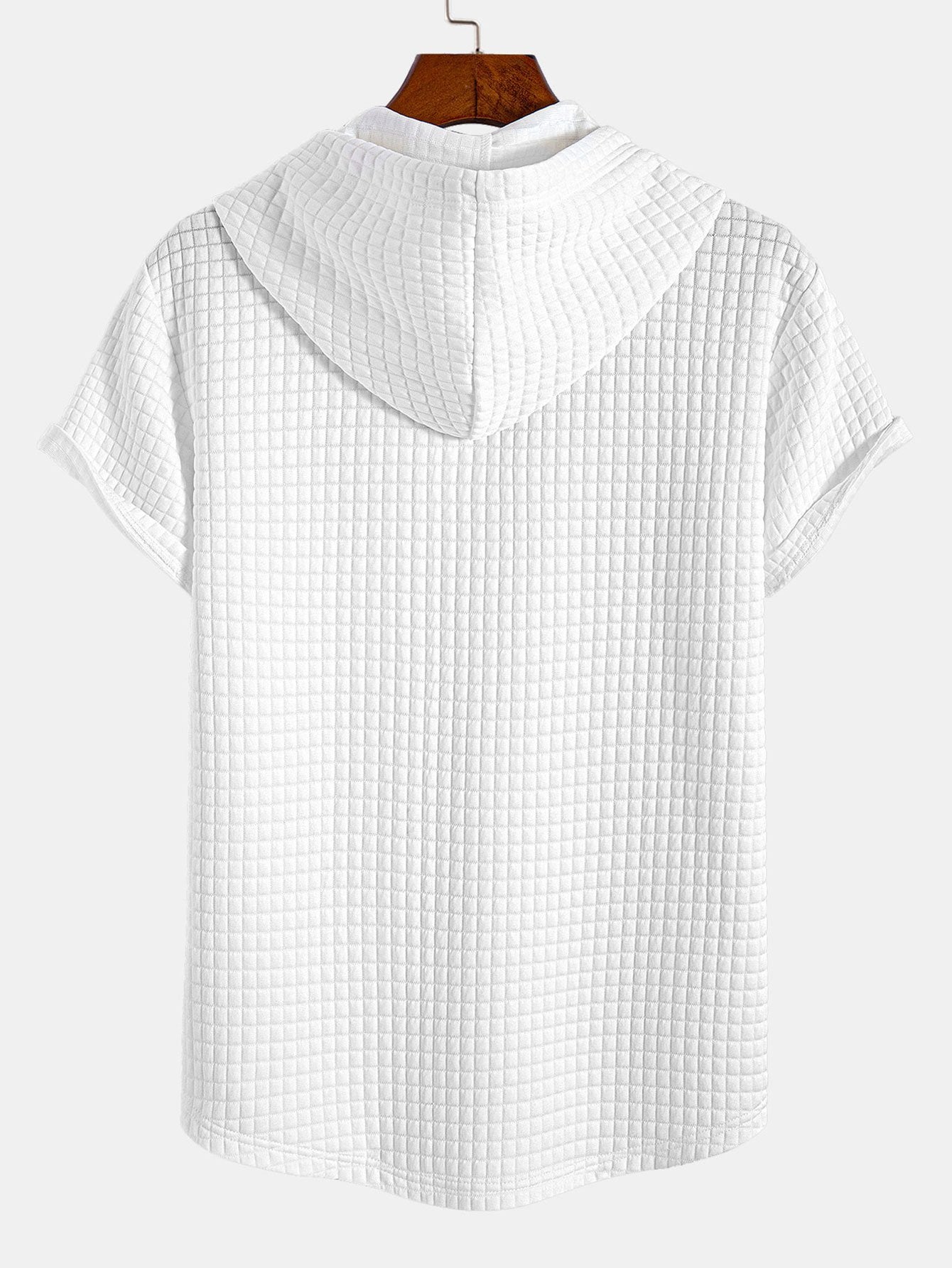 Ensemble T-Shirt à Capuche et Short à Cordon Waffle 👕🩳