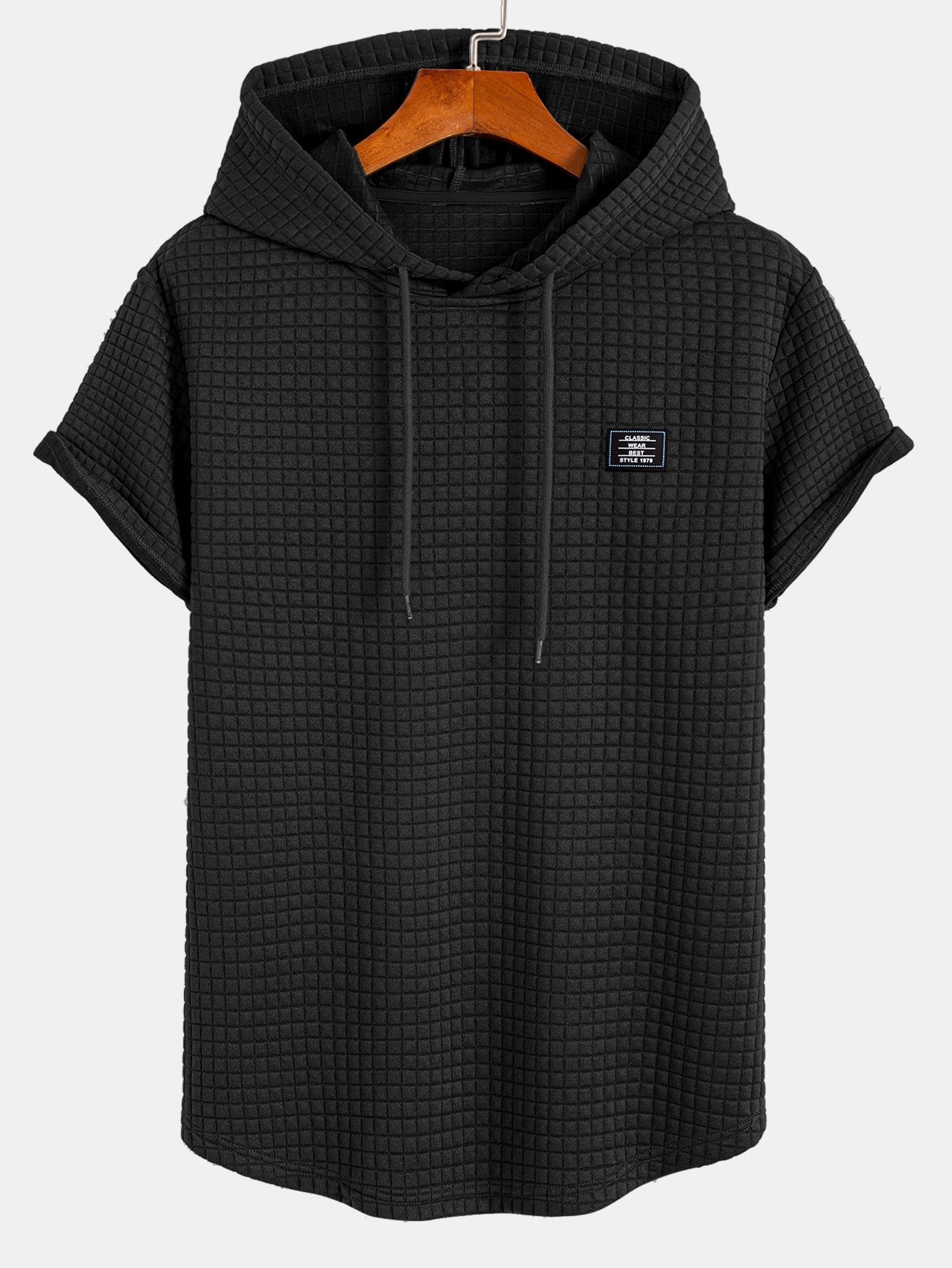 Ensemble T-Shirt à Capuche et Short à Cordon Waffle 👕🩳