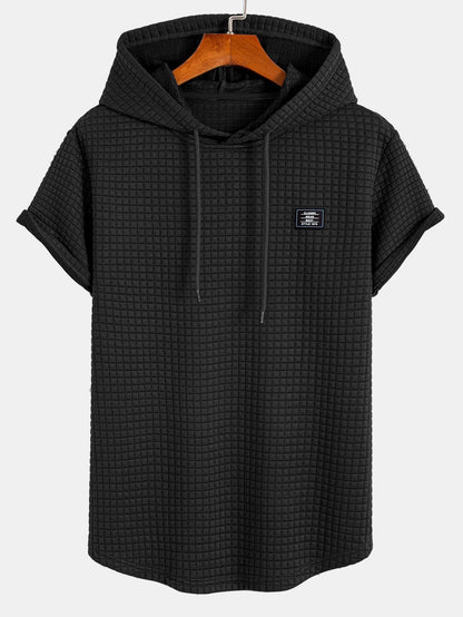 Ensemble T-Shirt à Capuche et Short à Cordon Waffle 👕🩳