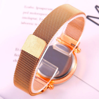 Montre Crystal Stars avec bracelet à fermeture magnétique